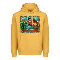 Mustard rustic country barn Premium Hoodie - Zillion Design Studio