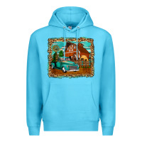 Ocean Blue rustic country barn Premium Hoodie - Zillion Design Studio