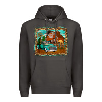 Smoke rustic country barn Premium Hoodie - Zillion Design Studio