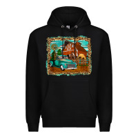 Black rustic country barn Premium Hoodie - Zillion Design Studio