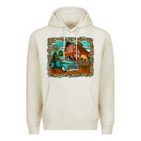 Oatmeal Heather rustic country barn Premium Hoodie - Zillion Design Studio