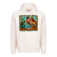 Pale Pink rustic country barn Premium Hoodie - Zillion Design Studio