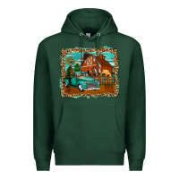 Sports Green rustic country barn Premium Hoodie - Zillion Design Studio