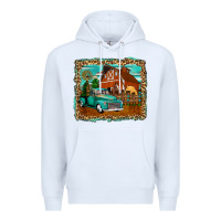 White rustic country barn Premium Hoodie - Zillion Design Studio