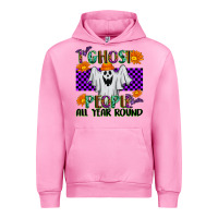 Fuchsia Pink I Ghost People All Year Round Urban Hoodie - texasbilliewilder