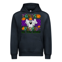 Navy I Ghost People All Year Round Urban Hoodie - texasbilliewilder