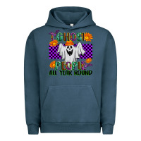Pigment Midnight Navy I Ghost People All Year Round Urban Hoodie - texasbilliewilder
