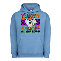 Pigment Pebble Blue I Ghost People All Year Round Urban Hoodie - texasbilliewilder