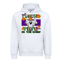 White I Ghost People All Year Round Urban Hoodie - texasbilliewilder