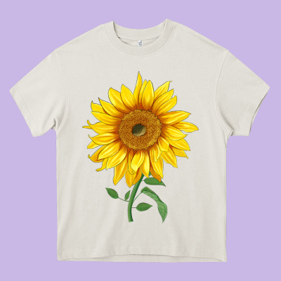 Bambino Sunflower Heavy Core Tee Designed By Lillyallendesigns