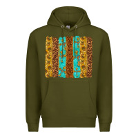 Army Green Western Brushstrokes Premium Hoodie - texasbilliewilder