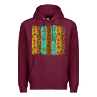 Burgundy Western Brushstrokes Premium Hoodie - texasbilliewilder