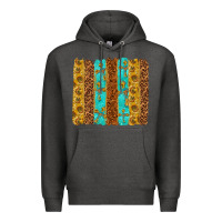 Charcoal Heather Western Brushstrokes Premium Hoodie - texasbilliewilder