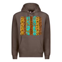 Coffee Western Brushstrokes Premium Hoodie - texasbilliewilder