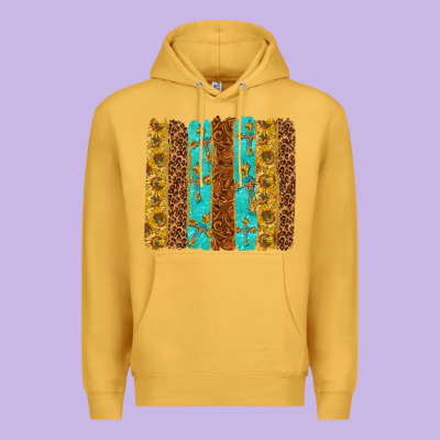 Western Brushstrokes Premium Hoodie Designed By Texasbilliewilder