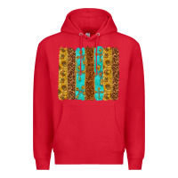 Red Western Brushstrokes Premium Hoodie - texasbilliewilder