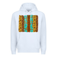 White Western Brushstrokes Premium Hoodie - texasbilliewilder