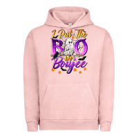 Pigment Salmon I Put The Boo In Boujee Urban Hoodie - texasbilliewilder