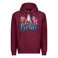 Burgundy team bride Premium Hoodie - Zillion Design Studio