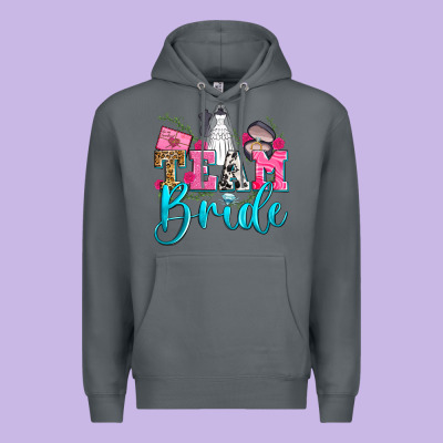 Team Bride Premium Hoodie Designed By Zillion Design Studio