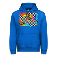 Cobalt race leopard tie dye background Urban Hoodie - Zillion Design Studio