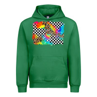 Emerald race leopard tie dye background Urban Hoodie - Zillion Design Studio