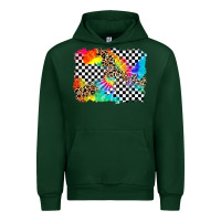 Forest Green race leopard tie dye background Urban Hoodie - Zillion Design Studio