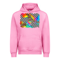 Fuchsia Pink race leopard tie dye background Urban Hoodie - Zillion Design Studio