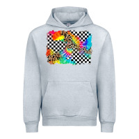 Heather Grey race leopard tie dye background Urban Hoodie - Zillion Design Studio