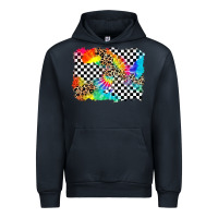 Navy race leopard tie dye background Urban Hoodie - Zillion Design Studio