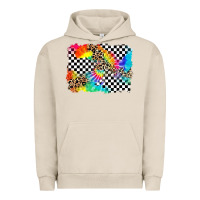 Pigment French Oak race leopard tie dye background Urban Hoodie - Zillion Design Studio