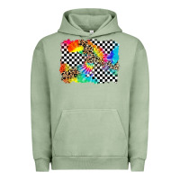 Pigment Oil Green race leopard tie dye background Urban Hoodie - Zillion Design Studio