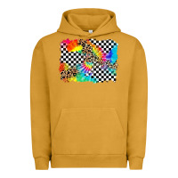 Pigment Peanut Butter race leopard tie dye background Urban Hoodie - Zillion Design Studio