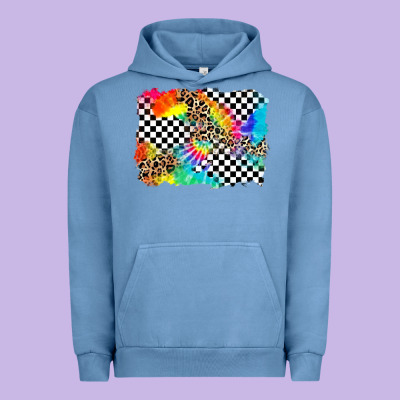 Race Leopard Tie Dye Background Urban Hoodie Designed By Zillion Design Studio