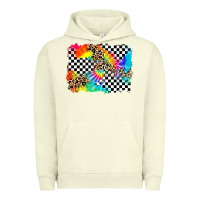 Pigment Pistachio race leopard tie dye background Urban Hoodie - Zillion Design Studio