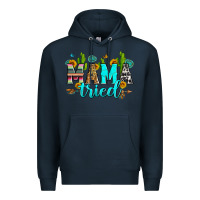 Navy mama tried Premium Hoodie - Zillion Design Studio