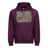 Mauve Wine race leopard background Urban Hoodie - Zillion Design Studio