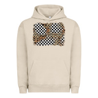 Pigment French Oak race leopard background Urban Hoodie - Zillion Design Studio