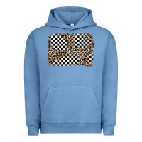 Pigment Pebble Blue race leopard background Urban Hoodie - Zillion Design Studio