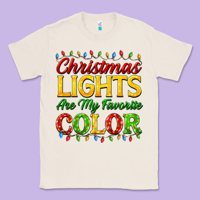 Christmas Lights Are My Favorite Color Classic Tee Designed By Fadigitalartstudio
