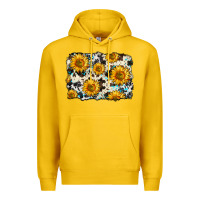 Lemon cowhide sunflower pattern Premium Hoodie - Zillion Design Studio