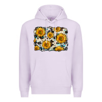 Lilac cowhide sunflower pattern Premium Hoodie - Zillion Design Studio