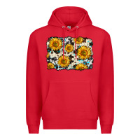 Red cowhide sunflower pattern Premium Hoodie - Zillion Design Studio