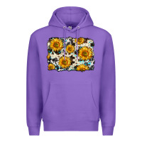 Purple cowhide sunflower pattern Premium Hoodie - Zillion Design Studio