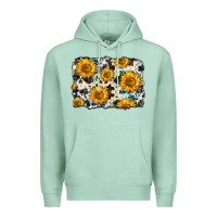 Seafoam cowhide sunflower pattern Premium Hoodie - Zillion Design Studio