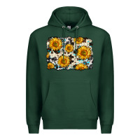 Sports Green cowhide sunflower pattern Premium Hoodie - Zillion Design Studio