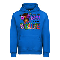 Cobalt I Put The Boo In The Boujie Messy Bun Urban Hoodie - texasbilliewilder