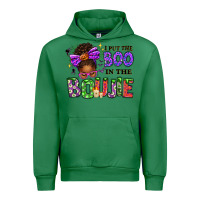Emerald I Put The Boo In The Boujie Messy Bun Urban Hoodie - texasbilliewilder