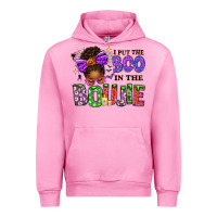 Fuchsia Pink I Put The Boo In The Boujie Messy Bun Urban Hoodie - texasbilliewilder