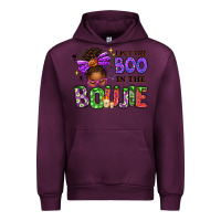 Mauve Wine I Put The Boo In The Boujie Messy Bun Urban Hoodie - texasbilliewilder